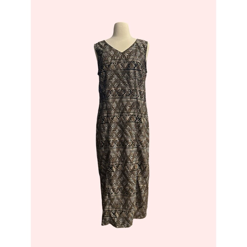 Vintage Geometric Tribal‎ Sleeveless Maxi Dress